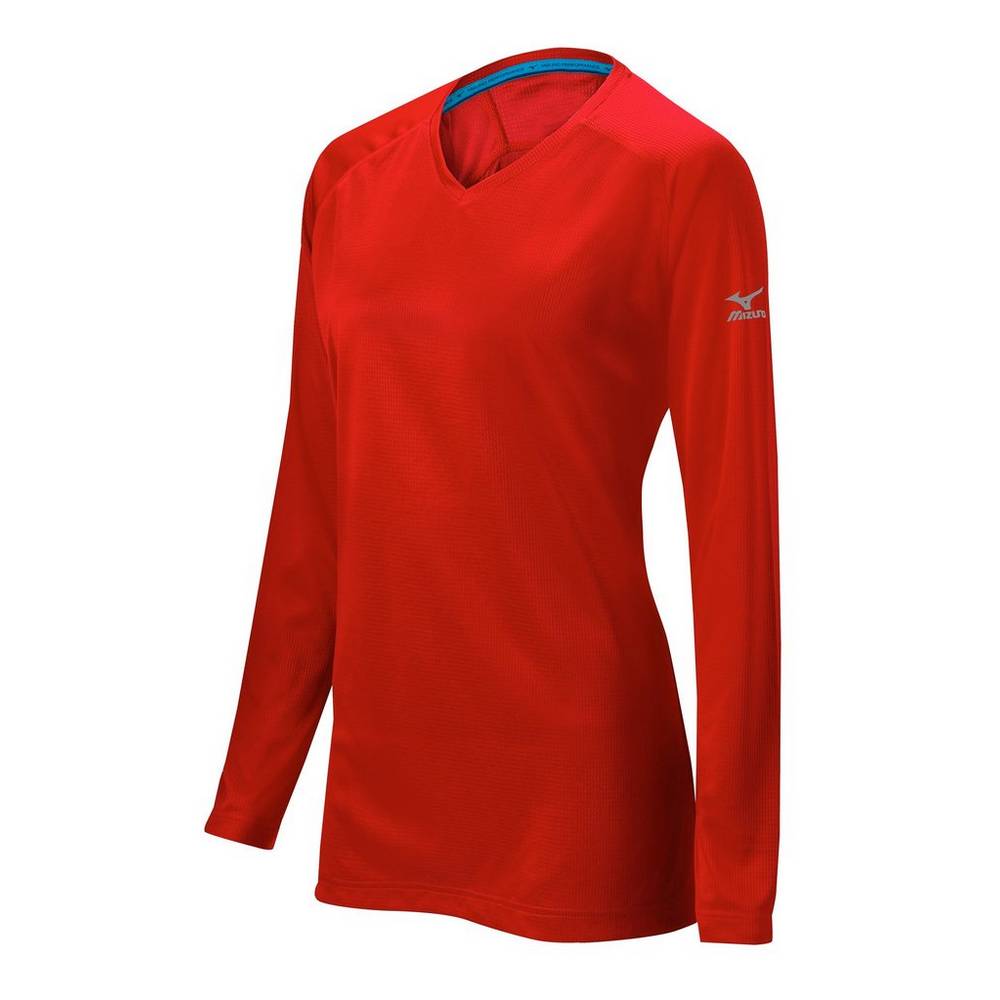 Womens Mizuno Comp Training Tops Red Philippines (EIMHQU940)